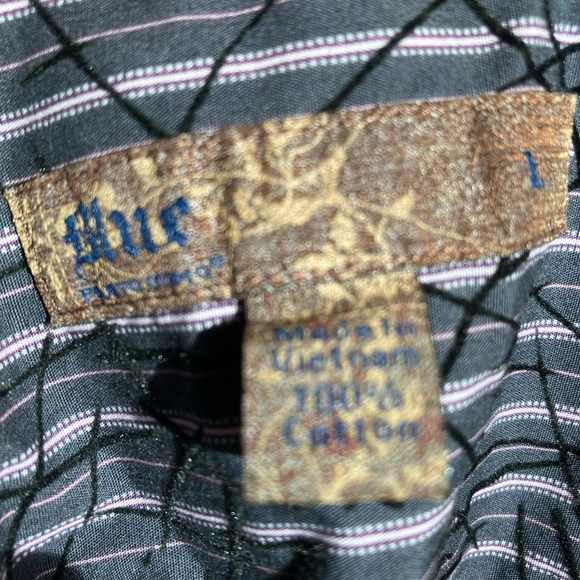 Pronto Uomo Blue Label Shirt Casual Button Down with Striped Design Blue Mix - Picture 2 of 13